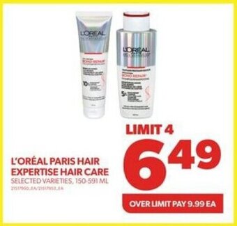 Real Canadian Superstore L'ORÉAL PARIS HAIR EXPERTISE HAIR CARE, 150 - 591 ML offer