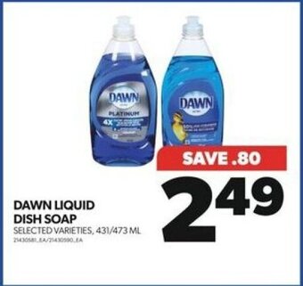 Real Canadian Superstore DAWN LIQUID DISH SOAP, 431 / 473 ML offer