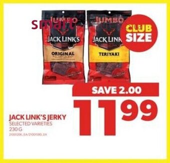 Real Canadian Superstore JACK LINK'S JERKY, 230 G offer