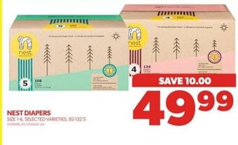 Real Canadian Superstore NEST DIAPERS SIZE 1-6, SELECTED VARIETIES, 92-132'S offer