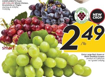 Sobeys Extra Large Red, Green or Black Seedless Grapes offer