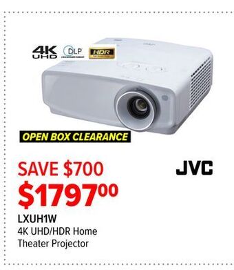 2001 Audio Video Jvc 4k uhd/hdr home theater projector offer