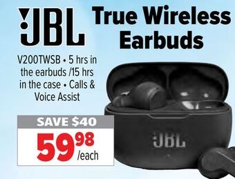 2001 Audio Video Jbl true wireless earbuds offer