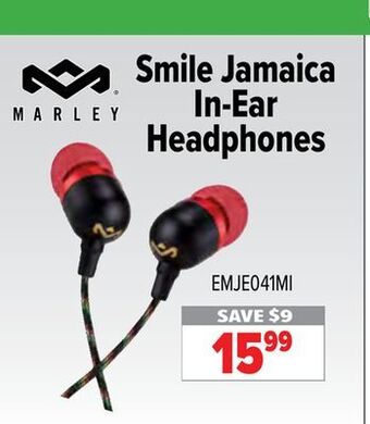 2001 Audio Video Marley smile jamaica in-ear headphones offer