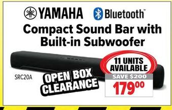 2001 Audio Video Yamaha compact sound bar with built-in subwoofer offer