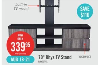 The Brick Rhys 70 tv stand with tv mount offer