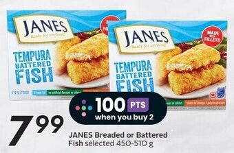 Sobeys JANES Breaded or Battered Fish selected 450-510 g offer