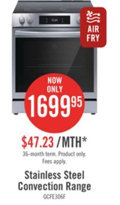 The Brick Frigidaire gallery 6.2 cu. ft. electric range with total convection - gcfe306cbf offer