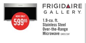 The Brick Frigidaire gallery 1.9 cu. ft. over-the-range microwave with sensor cook - gmos1964af offer
