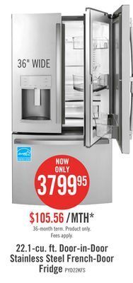 The Brick Profile 22.1 cu. ft. counter-depth door-in-door refrigerator hands-free autofill offer