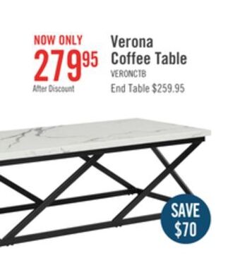 The Brick Verona coffee table offer