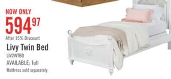 The Brick Livy twin bed offer