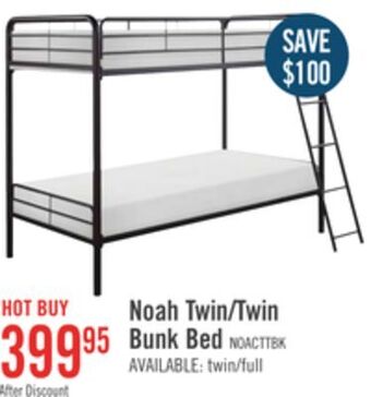 The Brick Noah twin/twin bunk bed offer