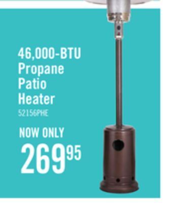 The Brick Bond brushed bronze propane patio heater - 52156 offer