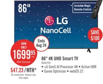 The Brick Lg 86 uq75 series 4k led smart webos tv offer