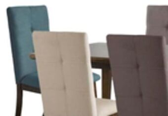 The Brick Chelsea 7-piece dining package with brown chairs offer