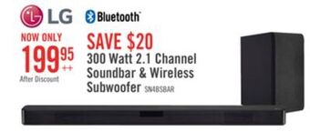 The Brick Lg sn4 300 w 2.1-channel soundbar - sn4.dcanllk offer