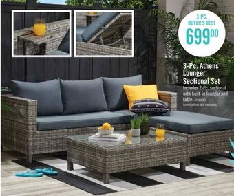The Brick Athens 3-piece patio lounger set - grey offer