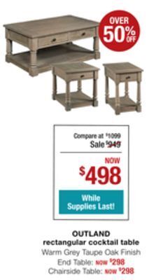 La Z Boy Outland rectangular cocktail table offer