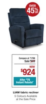 La Z Boy Liam fabric recliner offer