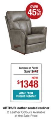 La Z Boy Arthur leather seated recliner offer