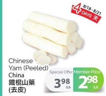T&T Supermarket Chinese yam offer