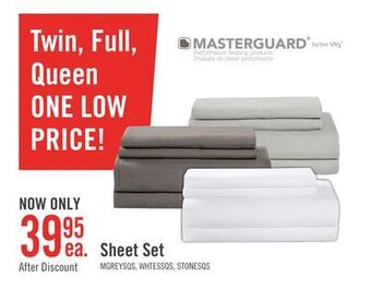 The Brick Masterguard® ultra advanced 4-piece queen sheet set - grey offer