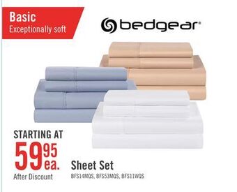 The Brick Bedgear basic 4-piece queen sheet set - mist offer