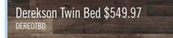 The Brick Derekson twin bed offer
