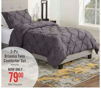 The Brick Brianna dark grey 2-piece twin comforter set offer