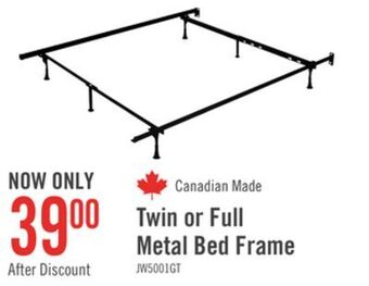 The Brick Twin/full metal glider bed frame offer