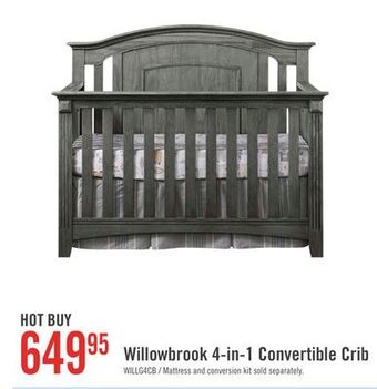 The Brick Willowbrook 4-in-1 convertible crib offer