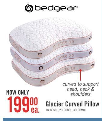 The Brick Bedgear glacier cuddle curve 1.0 pillow - stomach sleeper offer