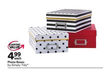 Michaels Photo boxes by simply tidy offer