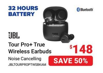 Visions Electronics Jbl tour pro+ true wireless earbuds offer