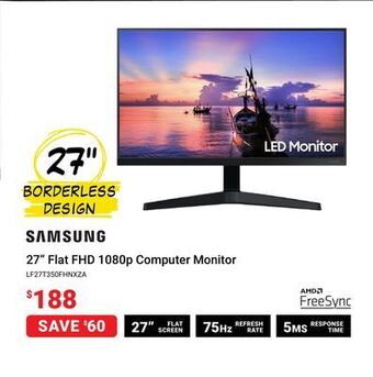 Visions Electronics Samsung 27 flat fhd 1080p computer monitor offer