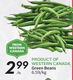 Sobeys Green Beans offer
