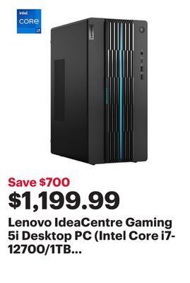 Best Buy Lenovo ideacentre gaming 5i desktop pc (intel core i7-12700/1tb hdd/512gb ssd/16gb ram/rtx 3060) -eng - only at best buy offer