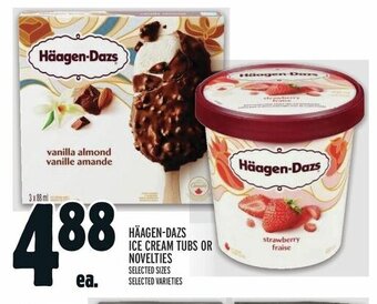 Metro HÄAGEN-DAZS ICE CREAM TUBS OR NOVELTIES offer