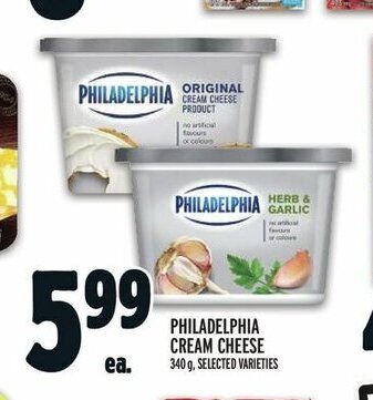 Metro PHILADELPHIA CREAM CHEESE 340 g offer