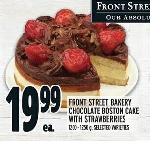 Metro FRONT STREET BAKERY CHOCOLATE BOSTON CAKE WITH STRAWBERRIES offer