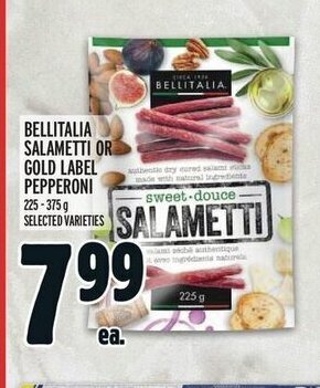 Metro BELLITALIA SALAMETTI OR GOLD LABEL PEPPERONI offer