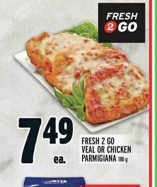 Metro FRESH 2 GO VEAL OR CHICKEN PARMIGIANA 180 g offer