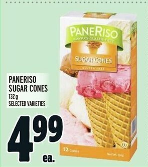Metro PANERISO SUGAR CONES 132 g offer