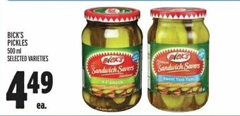 Metro BICK'S PICKLES 500 ml offer