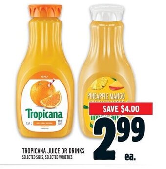 Metro TROPICANA JUICE OR DRINKS offer
