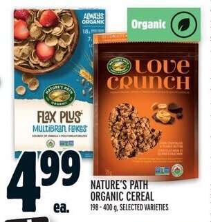 Metro NATURE'S PATH ORGANIC CEREAL offer