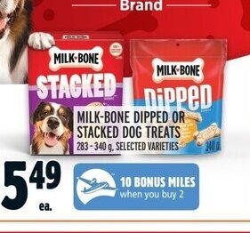 Metro MILK-BONE DIPPED OR STACKED DOG TREATS offer