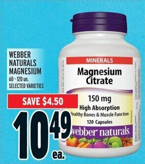 Metro WEBBER NATURALS MAGNESIUM offer