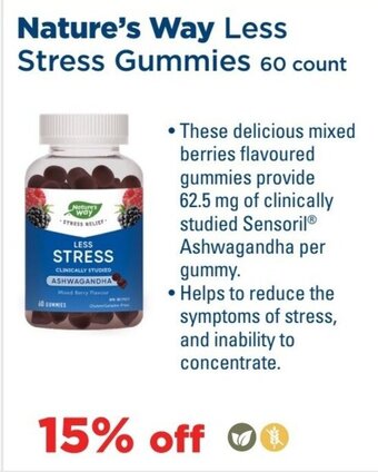 Metro Nature's Way Less Stress Gummies offer